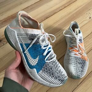 Nike Air Zoom fearless flyknit 2 neo blue glow orange womens 7 Running Shoes